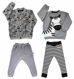 Bomber frisa CEBRAS full print plata - Pequeño amor