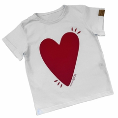 Remera CORAZÓN blanca niños - tienda online