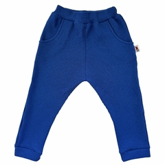 PANTALÓN jogger waffle AZUL FRANCIA - comprar online