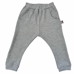 PANTALÓN jogger waffle GRIS MELANGE - comprar online