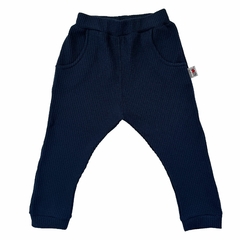 PANTALÓN jogger waffle AZUL MARINO - comprar online