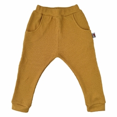 PANTALÓN jogger waffle MOSTAZA - comprar online