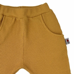 PANTALÓN jogger waffle MOSTAZA en internet