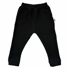 PANTALÓN jogger waffle NEGRO - comprar online