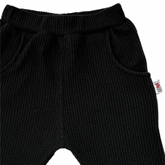 PANTALÓN jogger waffle NEGRO en internet