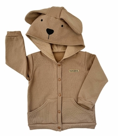 Campera frisa PERRO ALMENDRA - comprar online