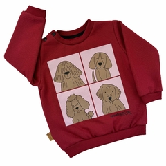 Buzo PERRITOS BORDÓ - comprar online