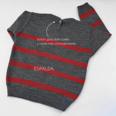 SWEATER rayas GRIS MEDIO- ROJO en internet