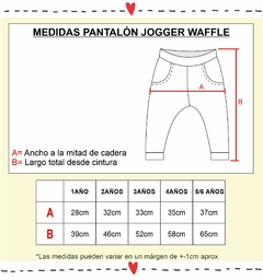 PANTALÓN jogger waffle NEGRO - Pequeño amor