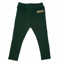 Pantalón chupín TEJIDO verde oscuro