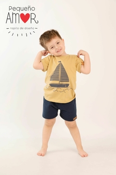 Remera VELERO GRANDE camel - Pequeño amor