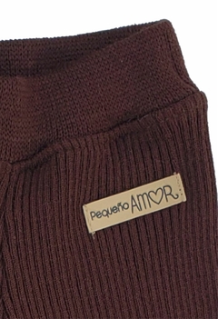 Pantalón chupín TEJIDO chocolate - comprar online