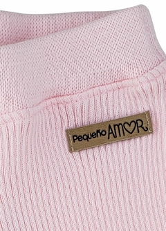 Pantalón chupín TEJIDO rosa bebé - comprar online
