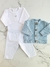 Conjunto Cozy Rayado Celeste - Regalos para Bebés | Tienda Online | Ajuares New Baby