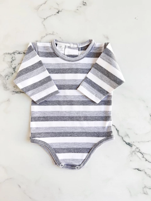 Body Rayado Gris Ancho - comprar online