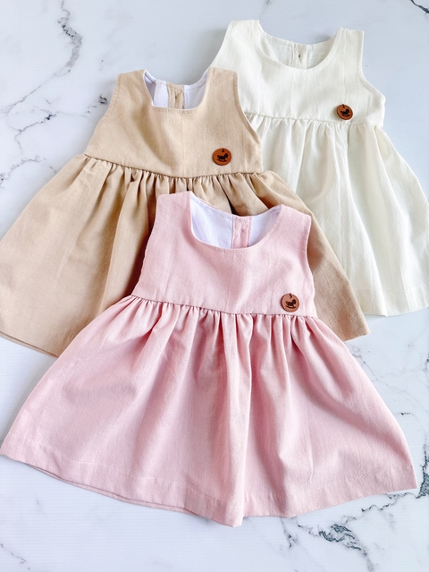 Vestido de Tussor Rosa