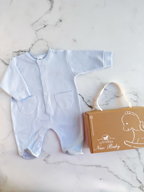 Enterito Vainillado Celeste con Picot - comprar online
