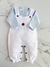 Conjunto Enterito Tejido Blanco y Body Celeste - Regalos para Bebés | Tienda Online | Ajuares New Baby