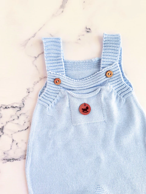 Enterito Tejido Celeste - comprar online