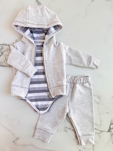 Conjunto Soft Rayado Gris Grueso - comprar online