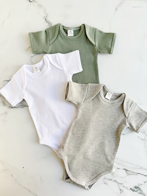 Pack 3 Bodys Morley M/C Gris - comprar online