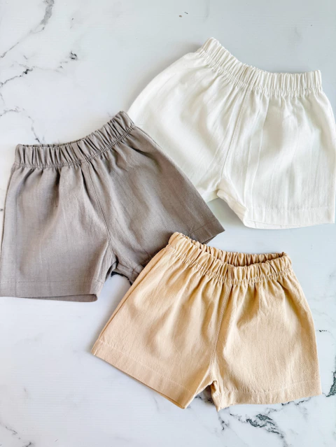 Pack x3 Short Tusor Neutro - comprar online