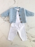 Conjunto Cozy Rayado Celeste - comprar online