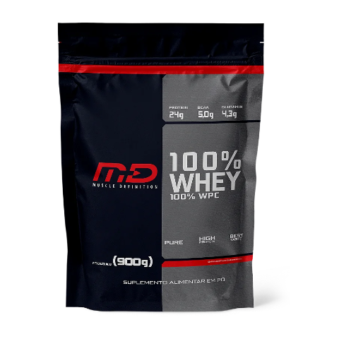 100% WHEY REFIL 900G - MD MUSCLE DEFINITION