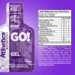 GO! Gel Recovery (Display com 10 Sachês de 30g) -ATHLETICA