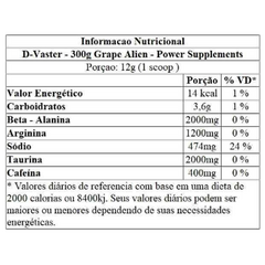 PRÉ TREINO D-VASTER 300G - POWER SUPPLEMENTS