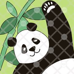 TELA ESTAMPADA PARA BORDAR UN OSO PANDA - comprar online