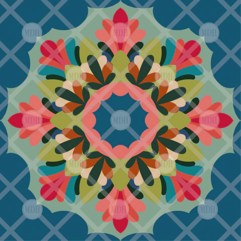 TELA ESTAMPADA PARA BORDAR | DISEÑO CAMERUN | FORMATO 80x80 cm - comprar online