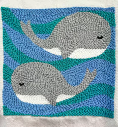 KIT DE BORDADO BALLENA | 30x30 CM en internet