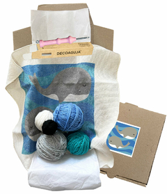 KIT DE BORDADO BALLENA | 30x30 CM - tienda online