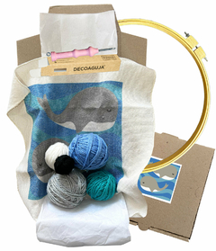 KIT DE BORDADO BALLENA | 30x30 CM - comprar online