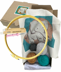 KIT DE BORDADO ELEFANTE | 30x30 CM