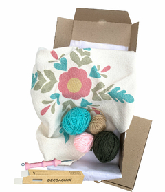 KIT DE BORDADO FLOR CENTRAL | 30x30 CM - tienda online