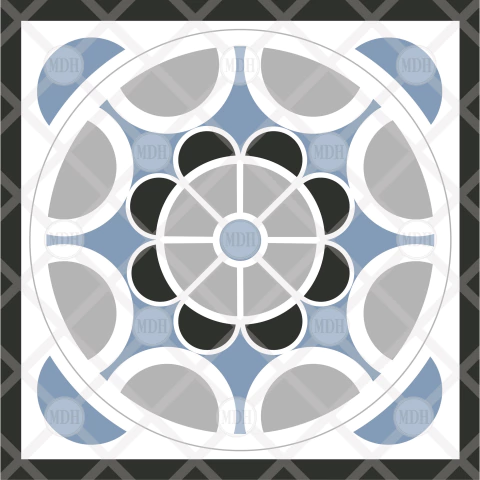 TELA ESTAMPADA PARA BORDAR | DISEÑO MANDALA A COLOR | FORMATO 30x30 CM - comprar online