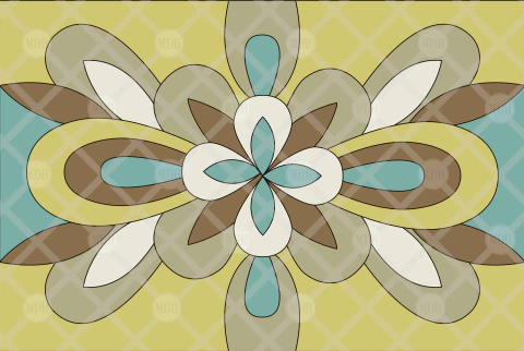 ALFOMBRA DISEÑO OLIVA | TELA ESTAMPADA PARA BORDAR 60x40 CM - comprar online