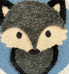 DIBUJO LOBO PARA BORDAR ALMOHADON 30x30 CM - Mercado de Haciendo