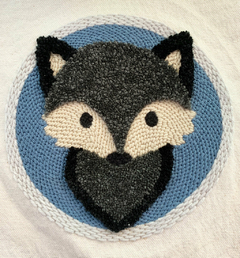 DIBUJO LOBO PARA BORDAR ALMOHADON 30x30 CM en internet