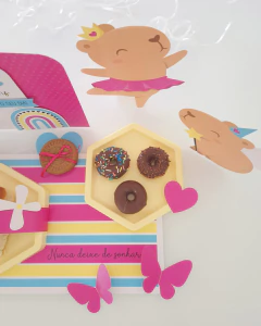 Kit digital para cesta/mesa posta - Capivara Menina - loja online