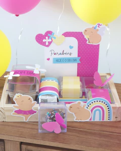 Kit digital para cesta/mesa posta - Capivara Menina - comprar online