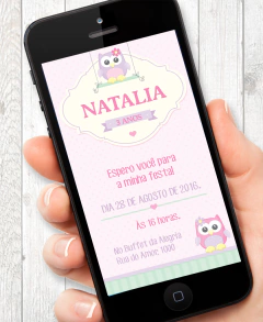 Kit digital + Convite virtual - Festa Corujinha - www.joyinthebox.com.br