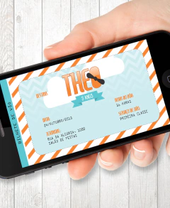 Kit digital + Convite virtual - Festa Avião na internet