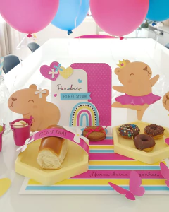 Kit digital para cesta/mesa posta - Capivara Menina - comprar online