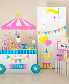 Kit digital - Festa Circo Rosa