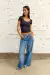 Top Violeta Long Black - tienda online