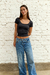 Top Violeta Long Black