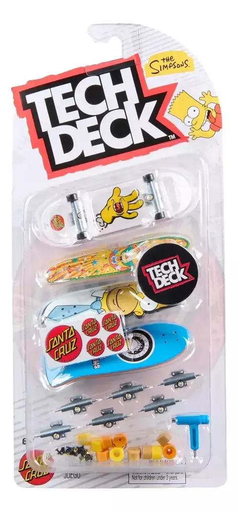 Tech Deck Patineta De Dedos Los Simpsons Pack X4 - comprar online